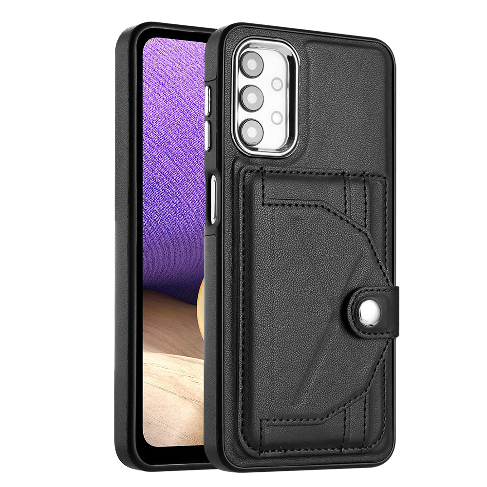 YB Leather Coating Series-4 Card Slots Case for Samsung Galaxy A32 5G M32 5G Kickstand PU Leather TPU Phone Cover YB Leather Coating Series-4 Card Slots Case for Samsung Galaxy A32 5G M32 5G Kickstand PU Leather TPU Phone Cover